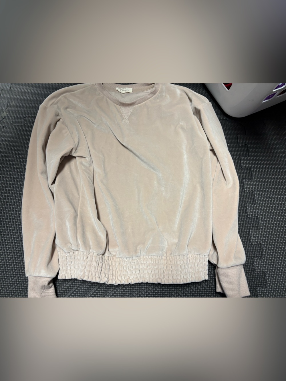 Velour Pullover Sweater